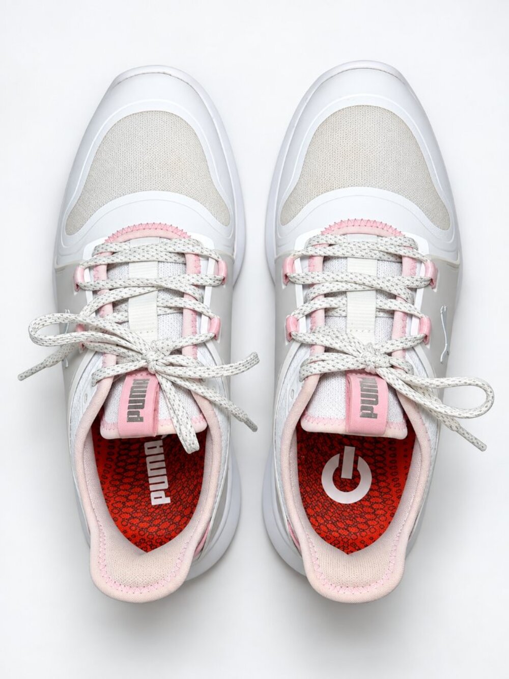 PUMA Ignite Fasten8 Women's Golf Shoes White Pink Spikeless Size 7.5